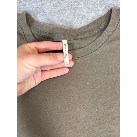 Fear Of God Essentials Shirt Mens Large Brown FOG Streetwear Tee Minimalist - Picture 5 of 10